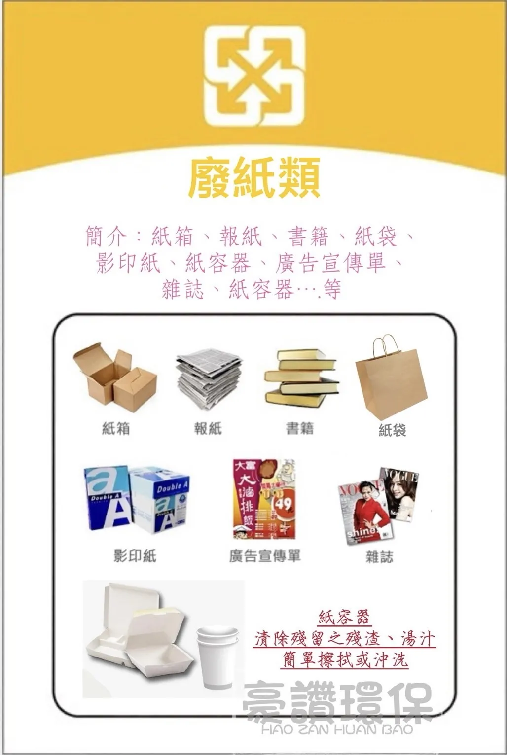 豪讚有回收的回收物大約可分為哪11項分類?